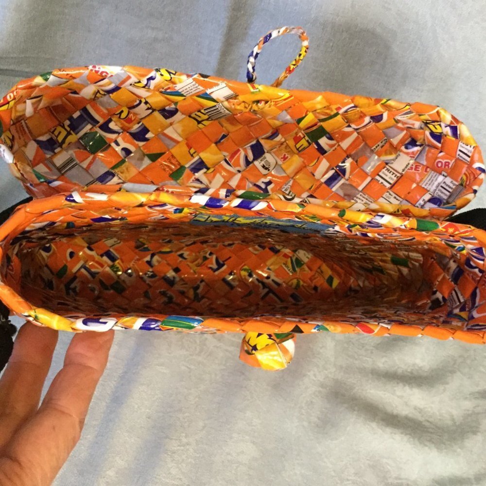 Rebagz Half the Sky Designs Upcycled Woven Shoulder Bag - Picture 6 of 12